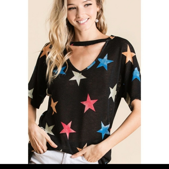 Multicolored Star Knit Top - Picture 2 of 6